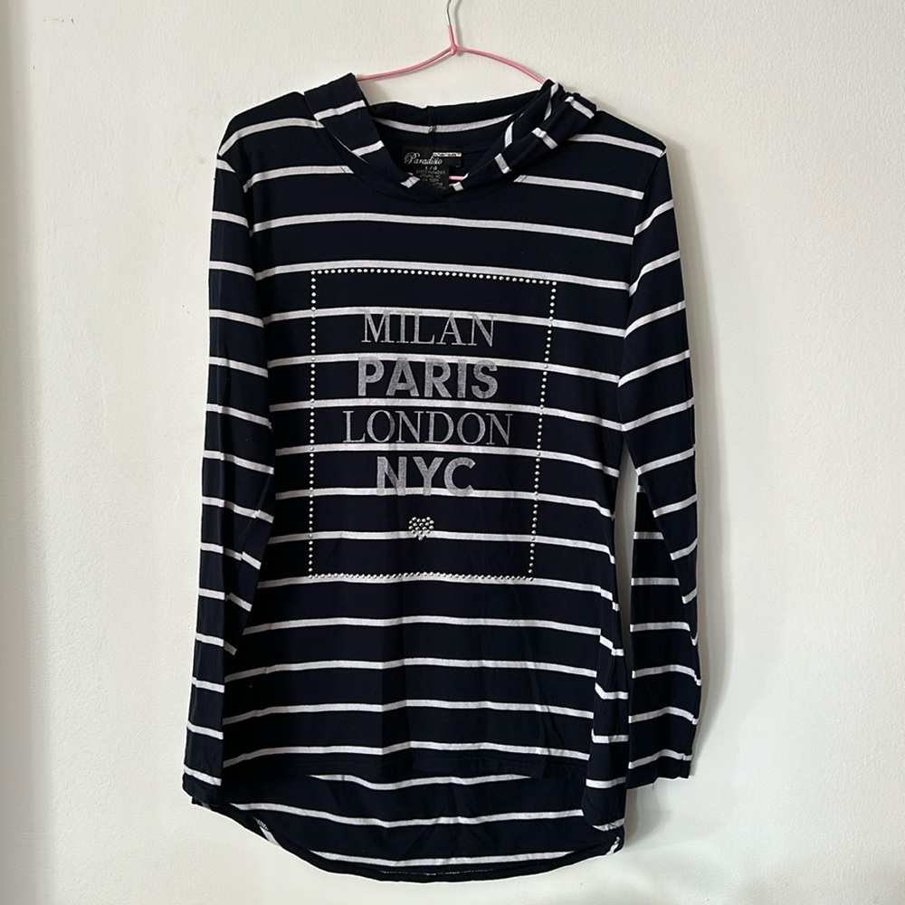 Paradisio stripped long sleeves hoodies